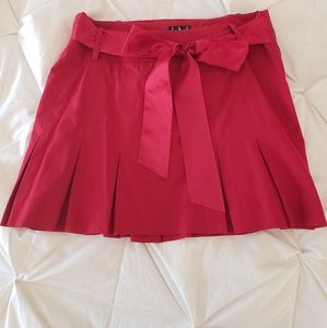 Cute red holiday pleated skirt